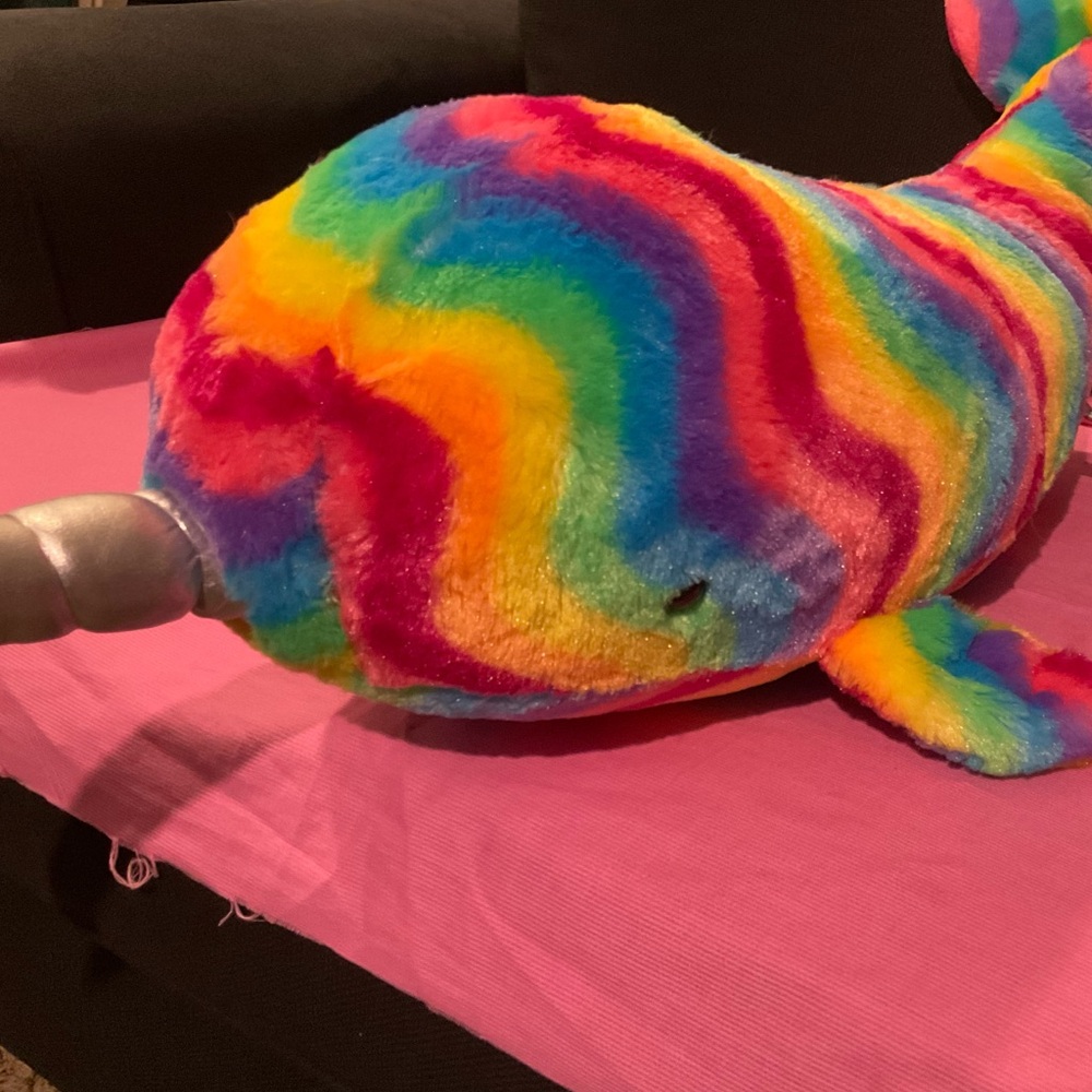 Tooth the Rainbow Narwhal Stuffed Animal Plush Toy By Douglas The Cuddle Toy